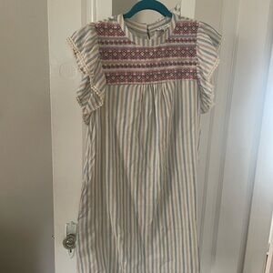 Striped woman’s Dress with Embroidered DetailNWOT